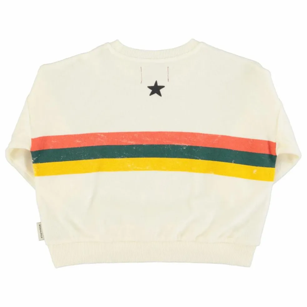 Sweat Rayure Eponge Bio | Ecru