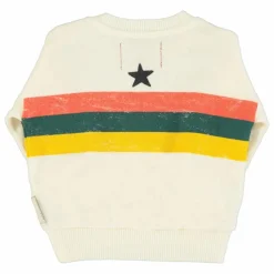 Sweat Rayure Eponge Bio | Ecru