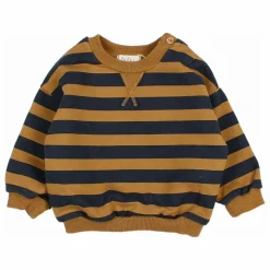 Sweat Rayures Bébé Coton Bio | Ocre