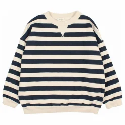 Sweat Rayures Coton Bio | Ivoire