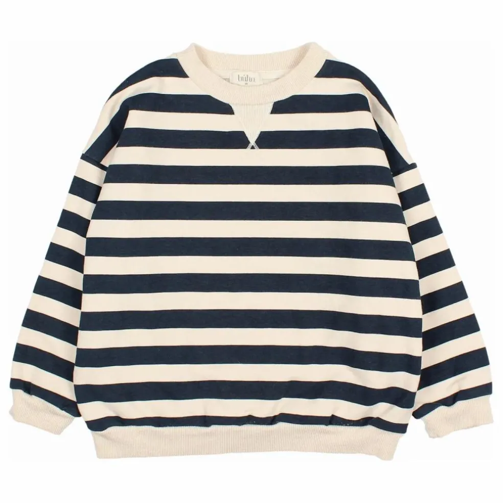 Sweat Rayures Coton Bio | Ivoire