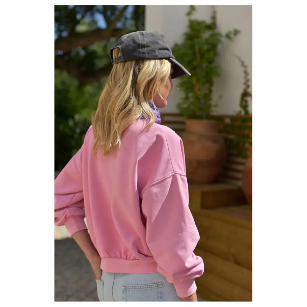 Sweat Romy Modern Love Coton Bio - Collection Femme | Rose