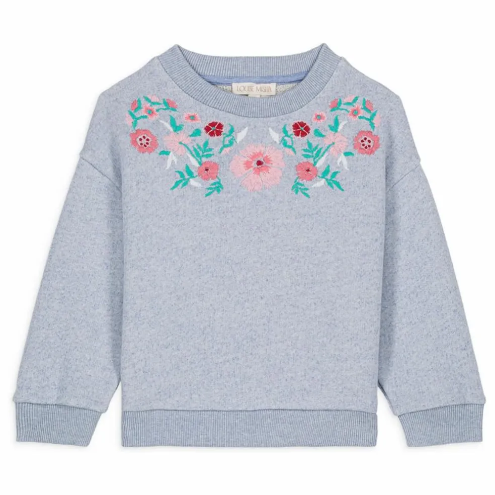 Sweat Rosalia Coton Bio | Bleu chiné