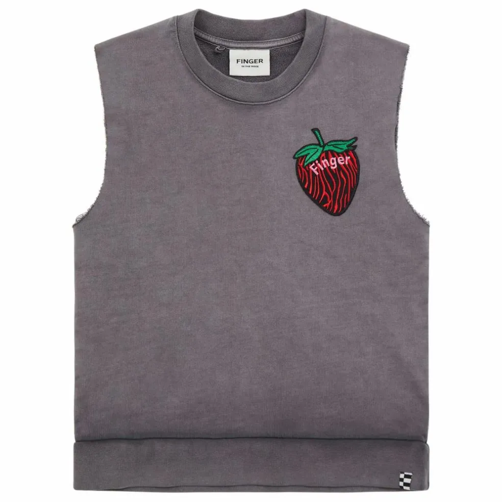 Sweat Sans Manches Clem Coton Bio | Gris charbon