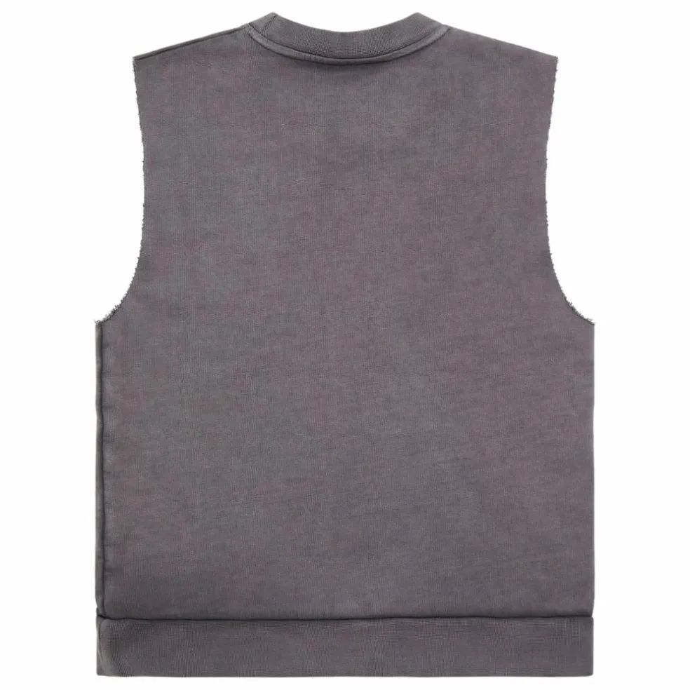 Sweat Sans Manches Clem Coton Bio | Gris charbon