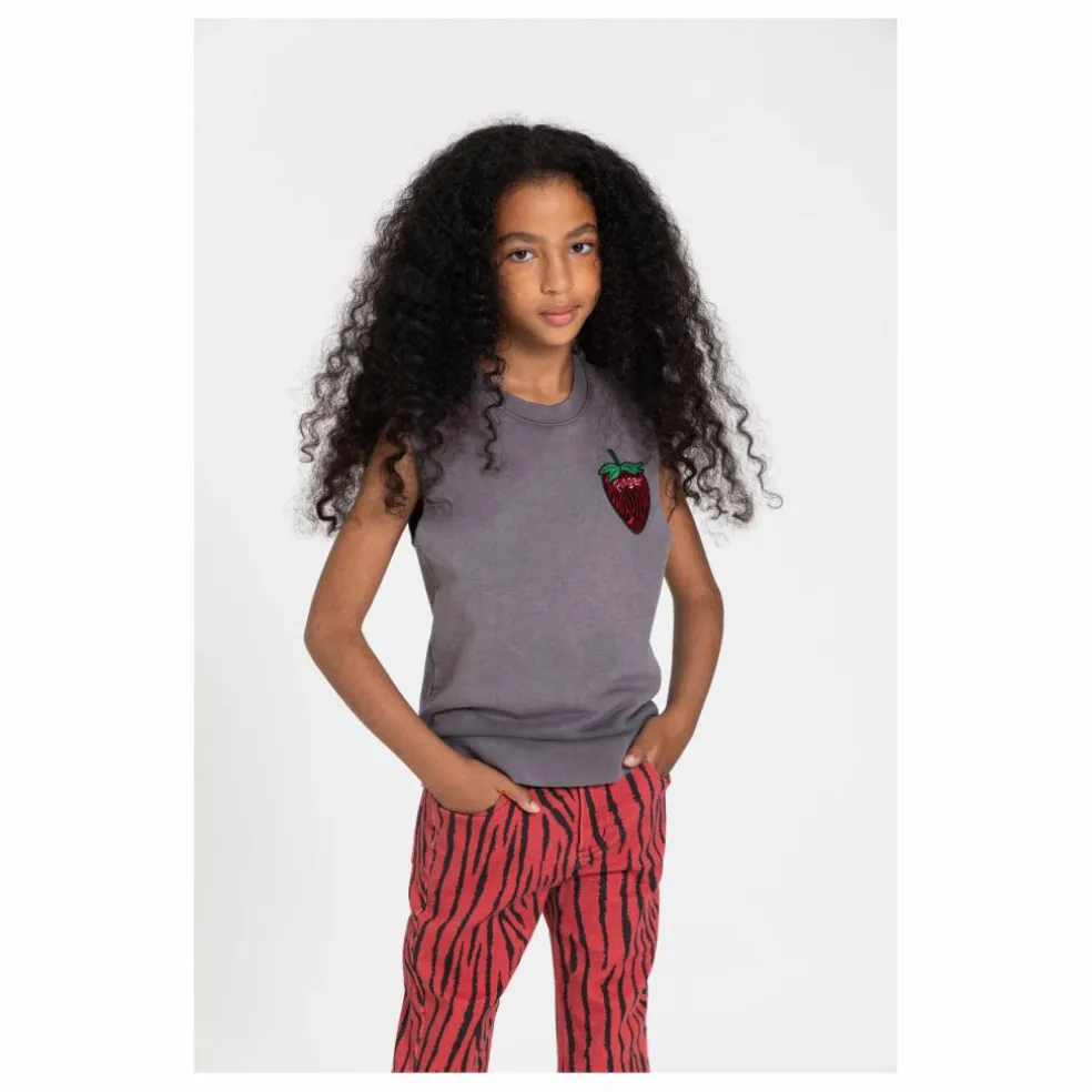 Sweat Sans Manches Clem Coton Bio | Gris charbon