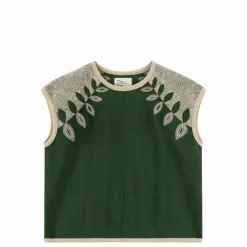 Sweat Sans Manches Sirop Leaf Coton Bio | Vert