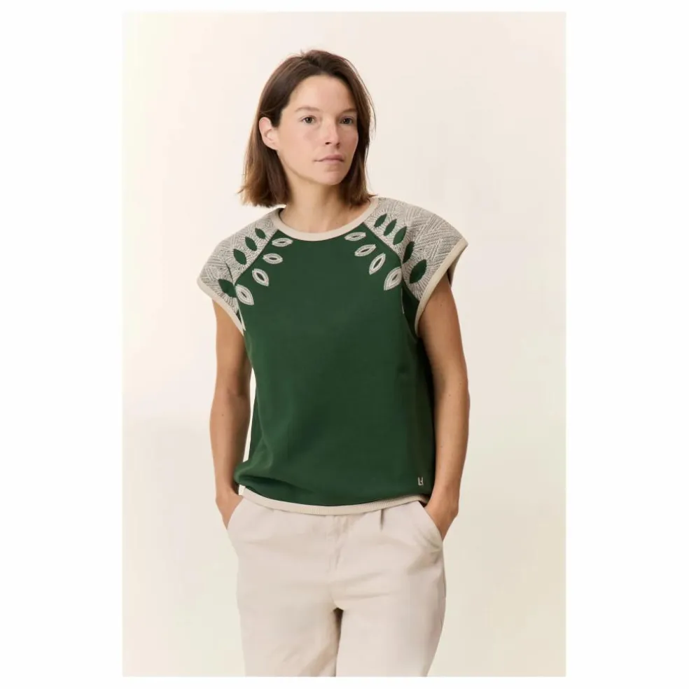 Sweat Sans Manches Sirop Leaf Coton Bio | Vert