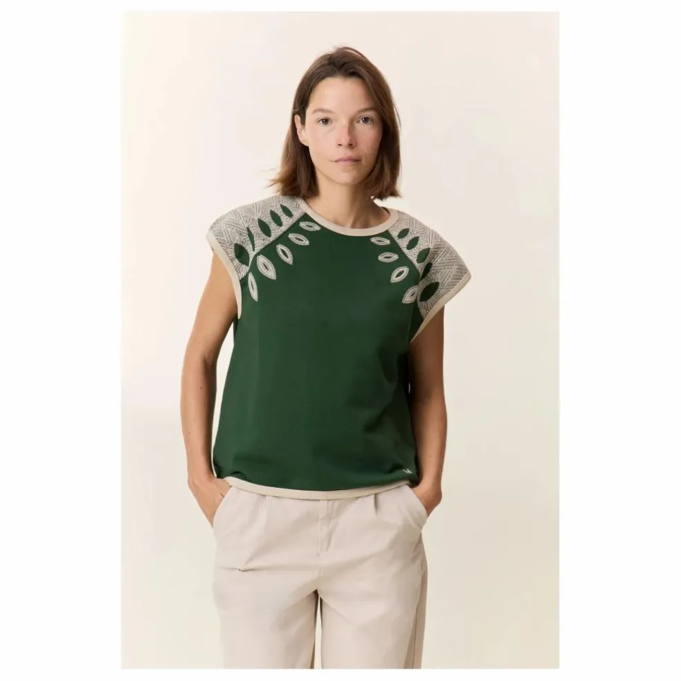 Sweat Sans Manches Sirop Leaf Coton Bio | Vert
