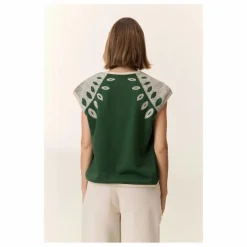 Sweat Sans Manches Sirop Leaf Coton Bio | Vert