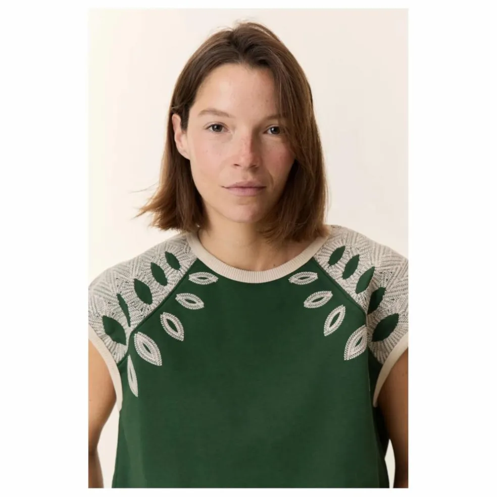 Sweat Sans Manches Sirop Leaf Coton Bio | Vert