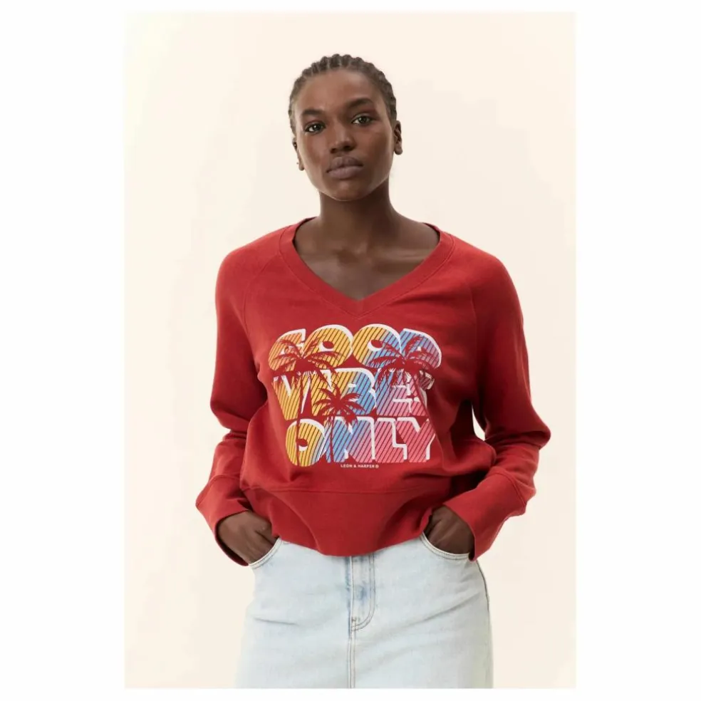Sweat Shavi Only Coton Bio | Rouge