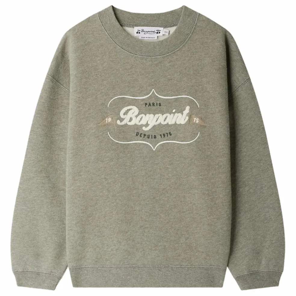Sweat Tonino Molleton Coton Bio | Gris chiné
