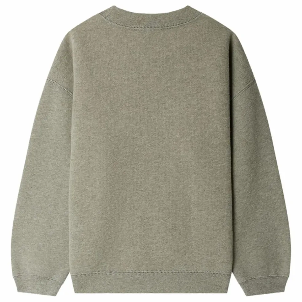 Sweat Tonino Molleton Coton Bio | Gris chiné