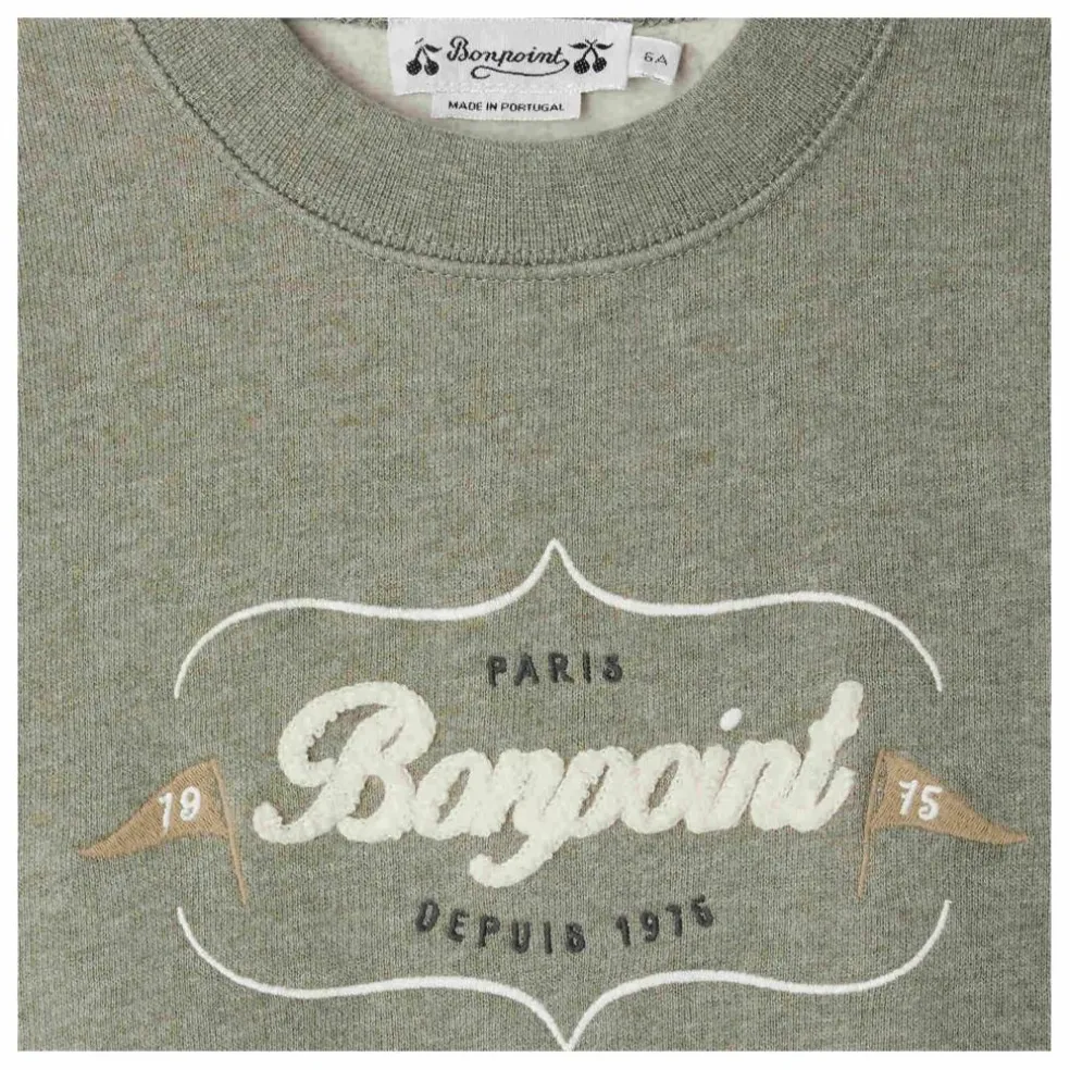 Sweat Tonino Molleton Coton Bio | Gris chiné