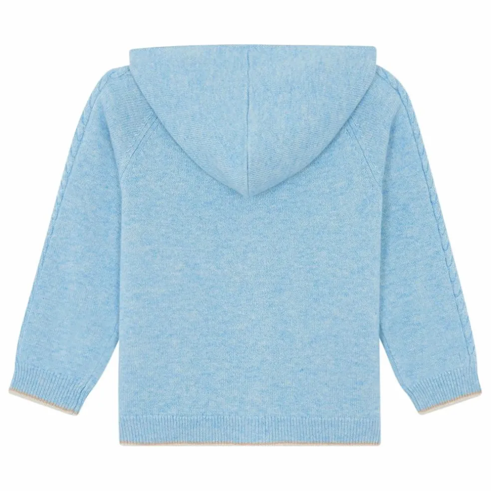 Sweat Torsades Laine | Bleu chiné