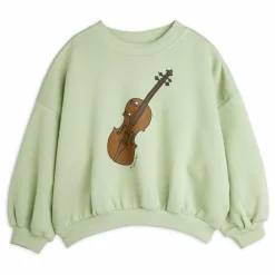 Sweat Violon Coton Bio | Vert amande