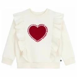 Sweat Volants Cœur | Ecru