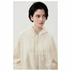Sweat Zippé Bobypark Coton Bio | Ecru