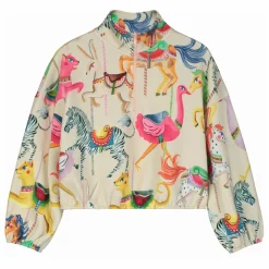Sweat Zippé Carnival Coton Bio | Crème
