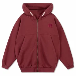 Sweat Zippé Coton Bio | Bordeaux