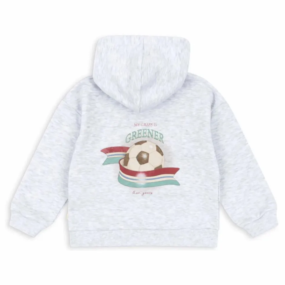 Sweat Zippé Lou Coton Bio | Gris chiné