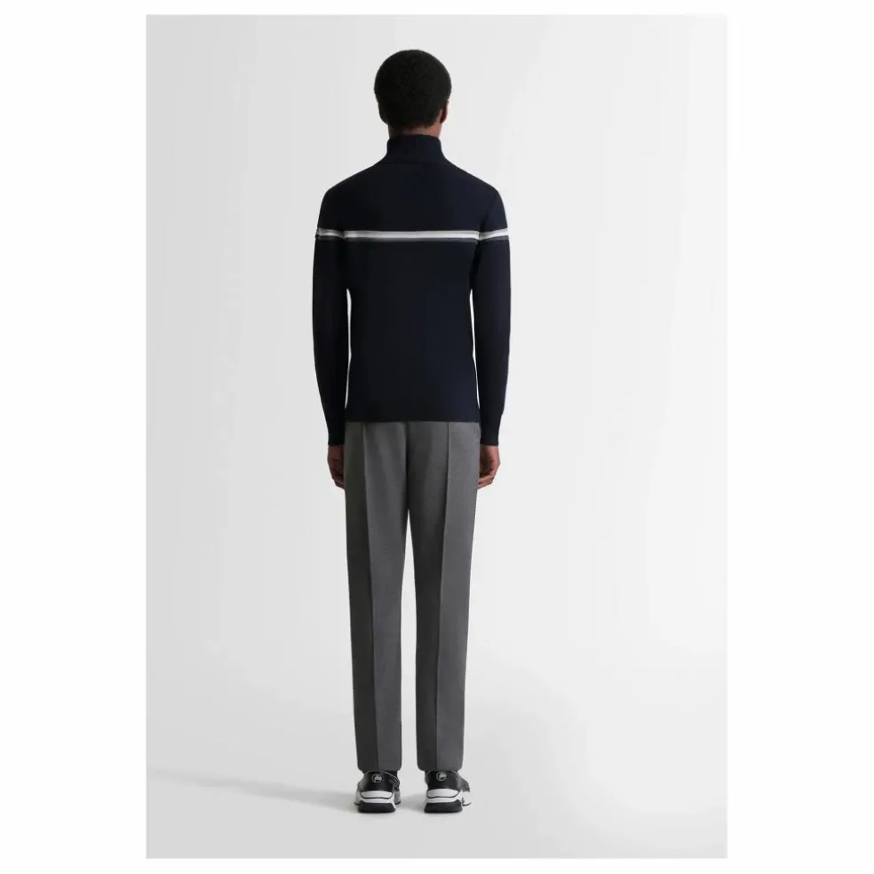 Sweat Zippé Wengen Fiz II Laine Mérinos | Bleu marine
