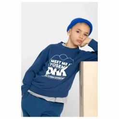 Sweatshirt col rond | Bleu nuit