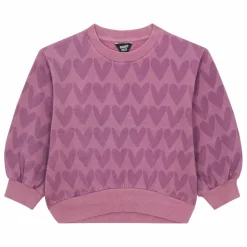 Sweatshirt col rond AOP KISS VIOLET | Violet