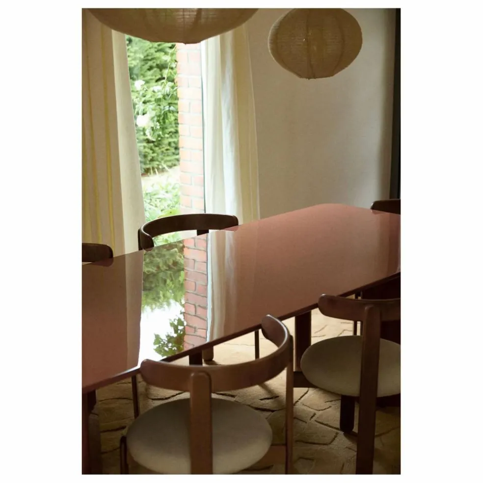 Table à diner rectangulaire laqué Victoire | Cranberry
