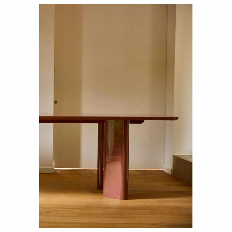 Table à diner rectangulaire laqué Victoire | Cranberry