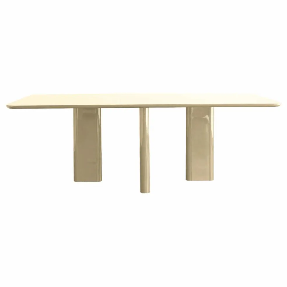 Table à diner rectangulaire Joe | Crème