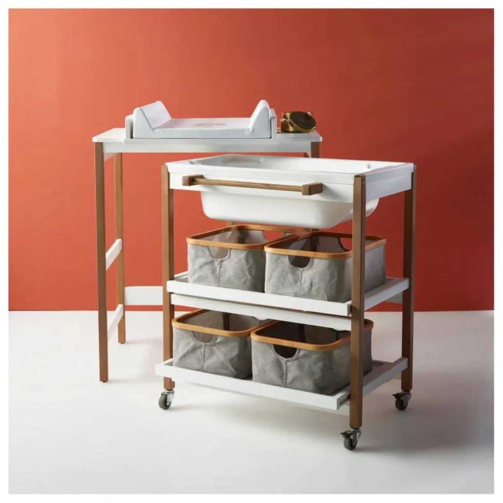 Table à langer avec baignoire Smart | Blanc