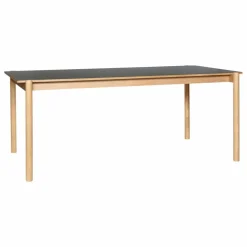 Table à manger en chêne Oblique | Noir