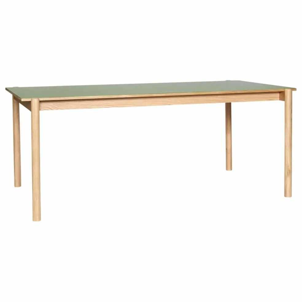 Table à manger en chêne Oblique | Olive