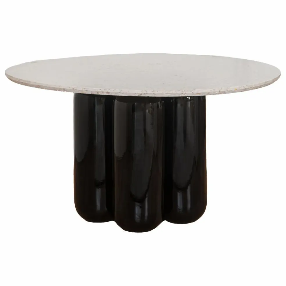 Table basse avec plateau en matière recyclée | Noir