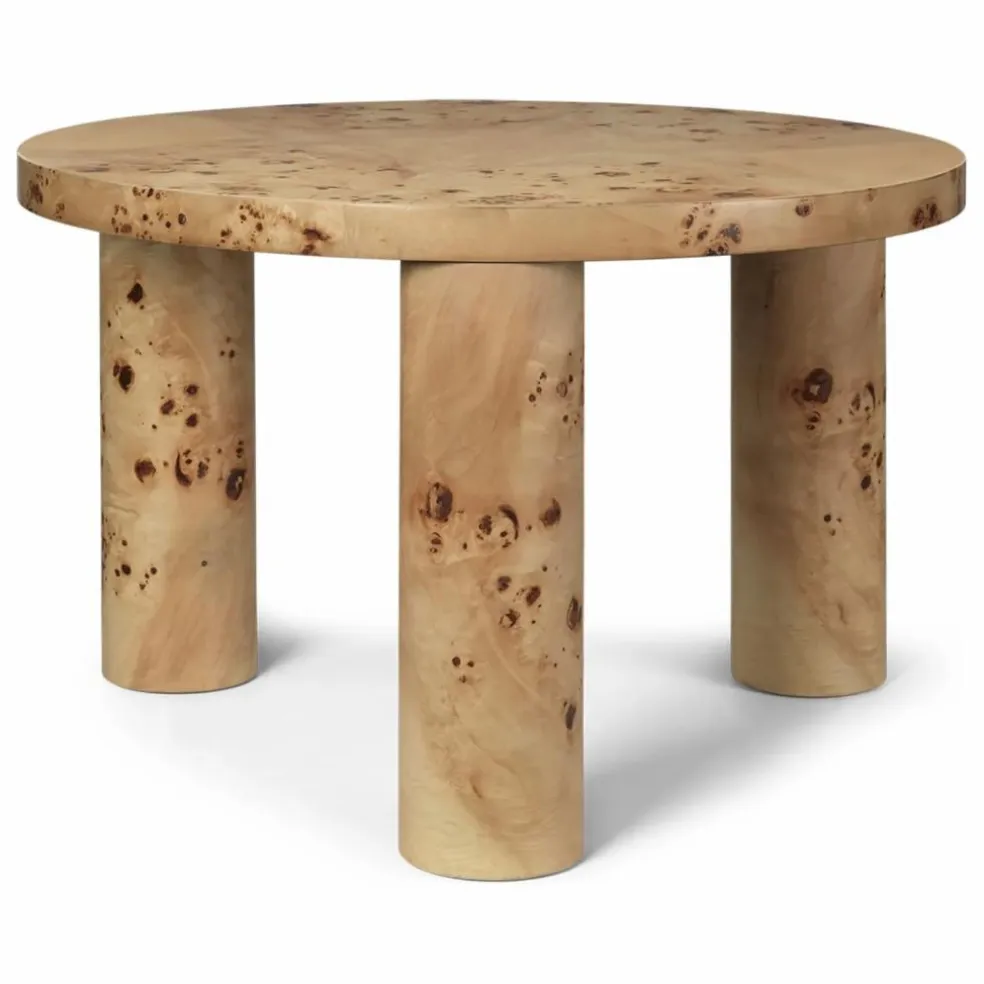 Table basse en loupe de peuplier Post