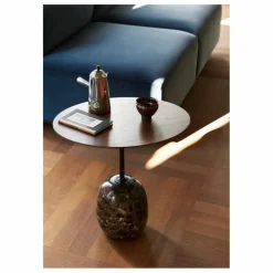 Table basse Lato LN9, plateau en noyer