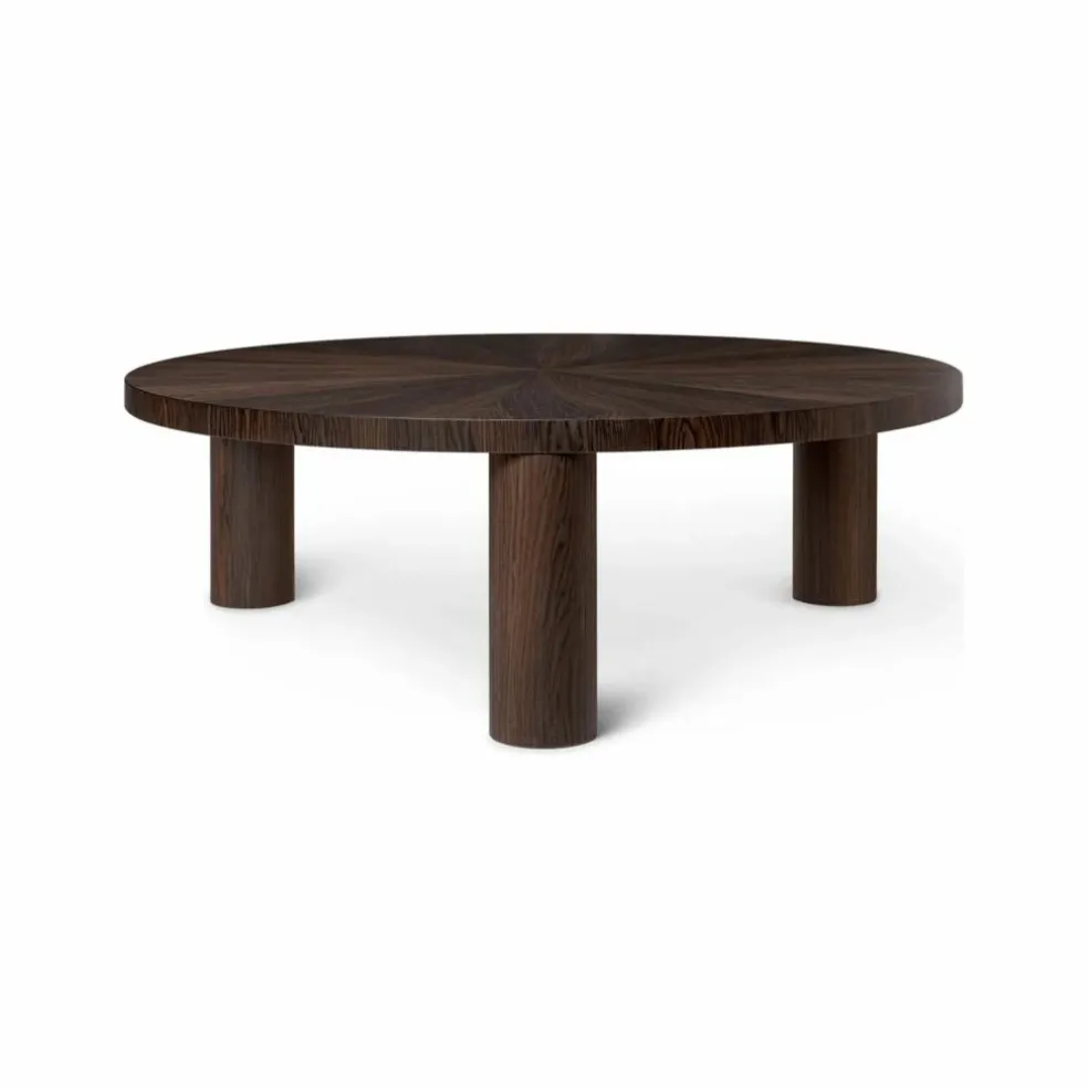 Table basse Post en bois FSC | Chêne fumé