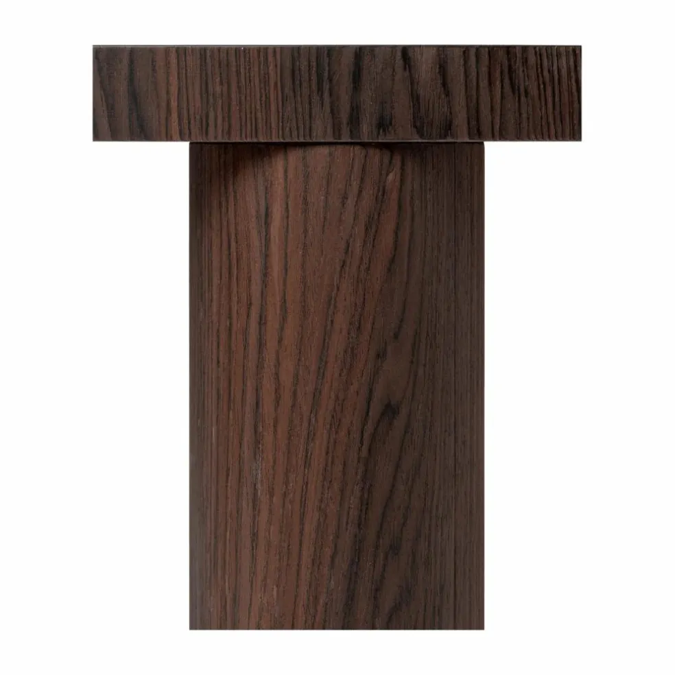 Table basse Post en bois FSC | Chêne fumé
