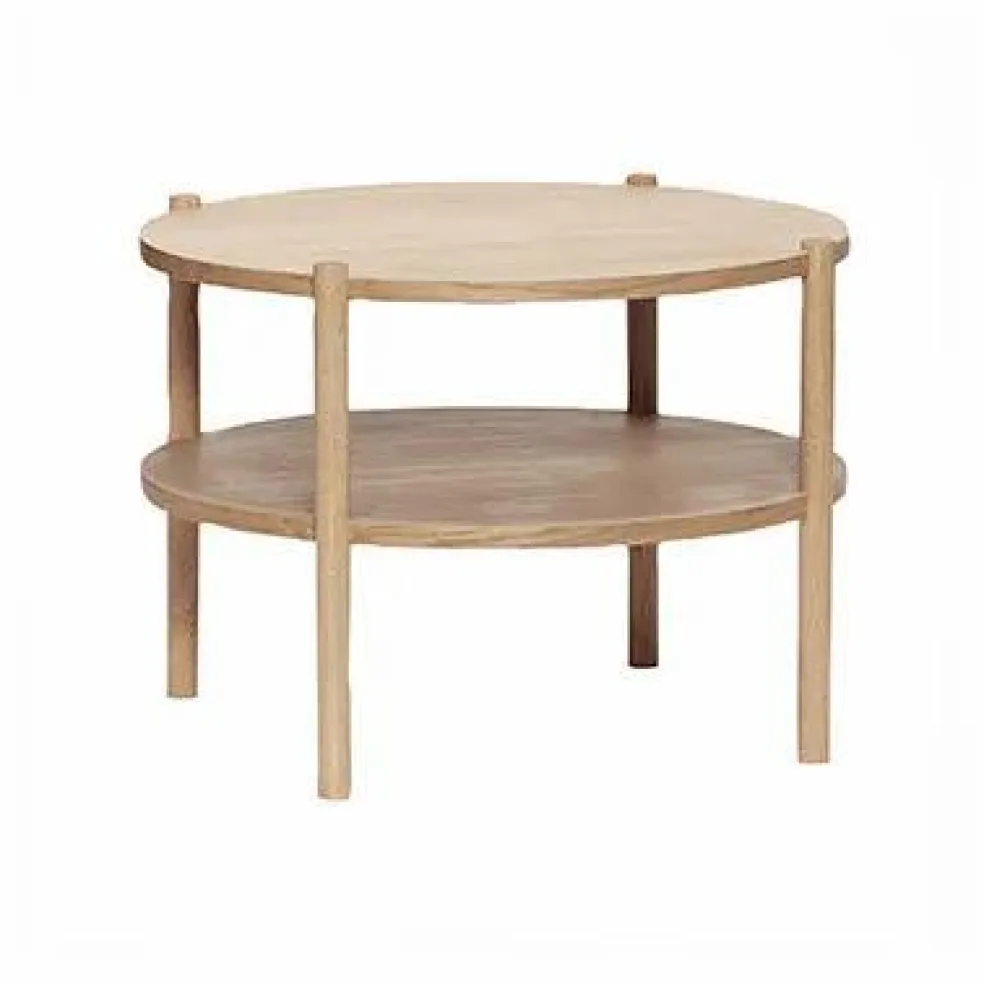 Table basse ronde en chêne FSC