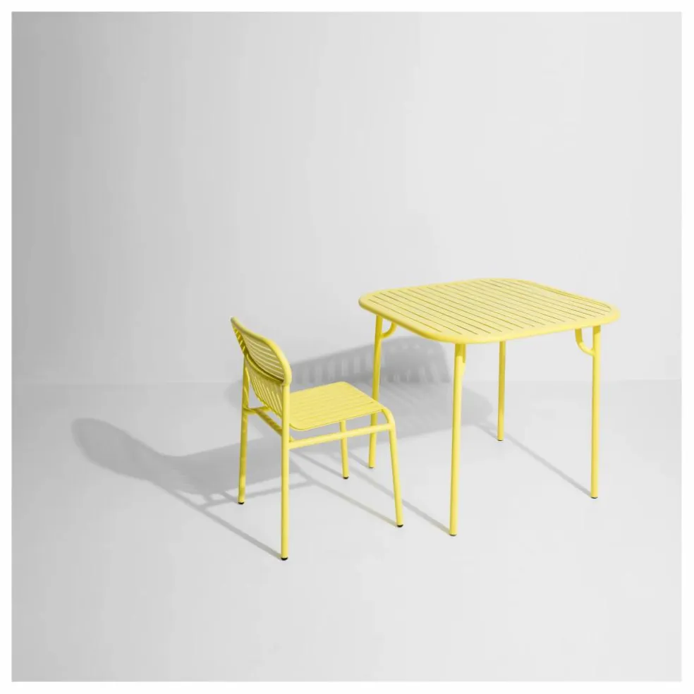 Table carrée Week-end - 4 places | Jaune