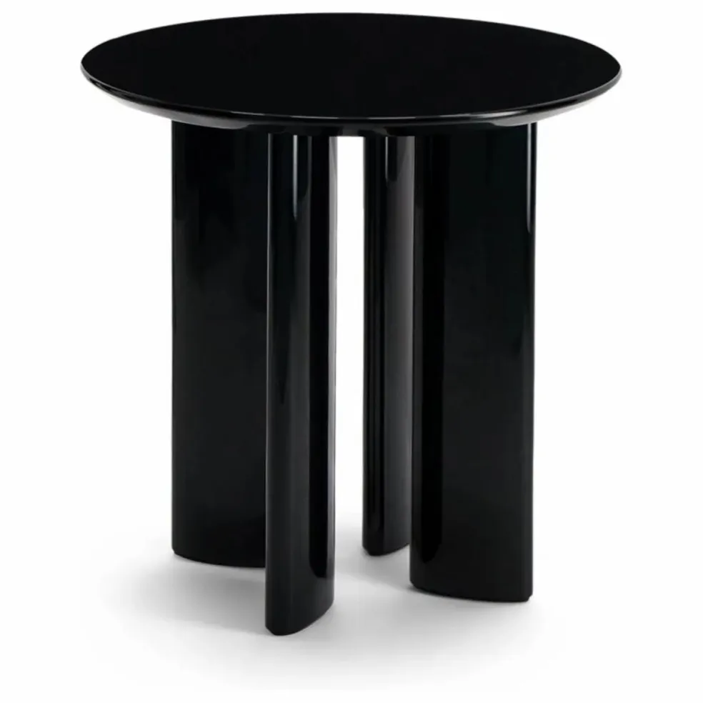 Table d'appoint Carlotta en hêtre laqué | Noir