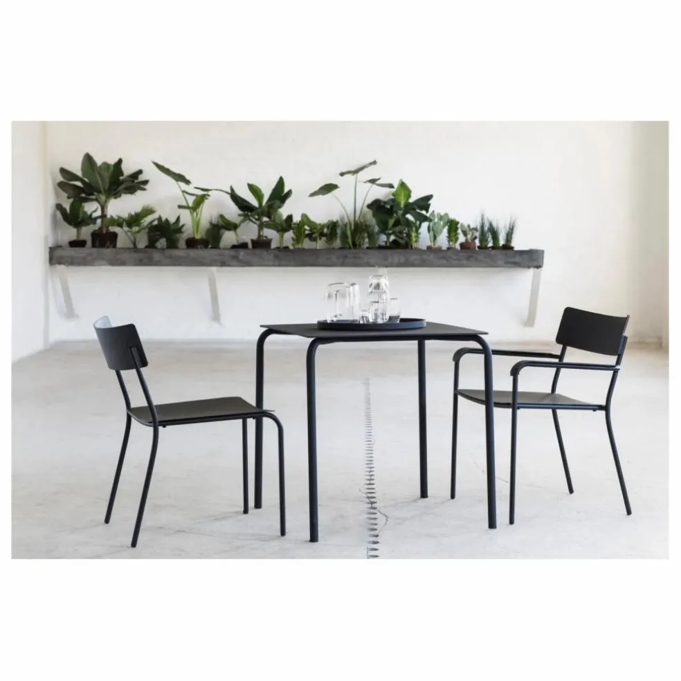 Table d'appoint carrée outdoor August | Noir