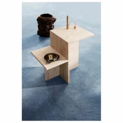 Table d'appoint Distinct en travertin | Beige