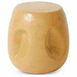 Table d'appoint en céramique | Jaune moutarde