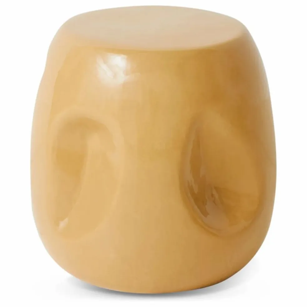 Table d'appoint en céramique | Jaune moutarde
