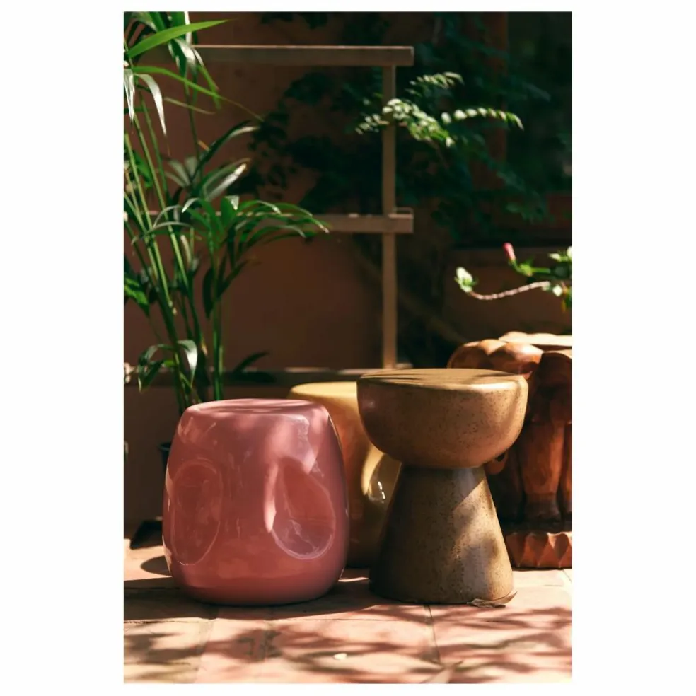 Table d'appoint en céramique | Rose