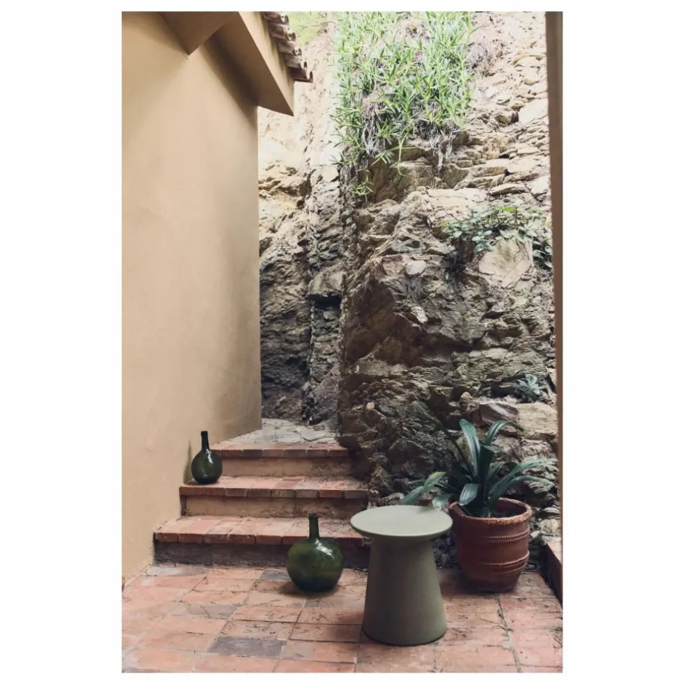 Table d'appoint en faïence | Vert kaki