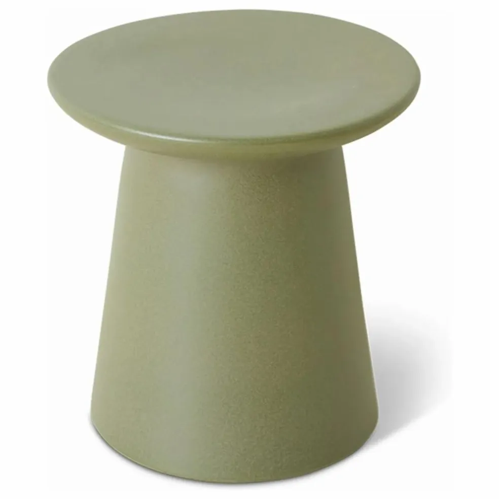 Table d'appoint en faïence | Vert kaki